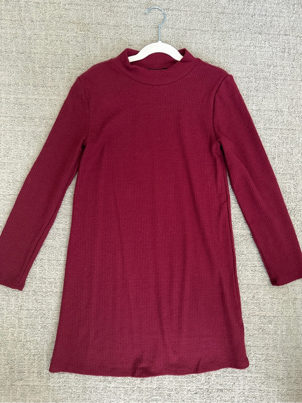 Old Navy Burgundy Long Sleeve Knit Dress